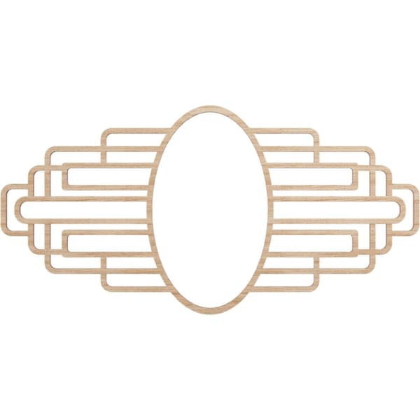 Ekena Millwork Elizabeth Wood Fretwork Pierced Ceiling Medallion, Alder, 20"W x 10"H x 5 1/2"IW x 9 1/2"IH x 1/4"T CMWP20X10X0250EBAL - main